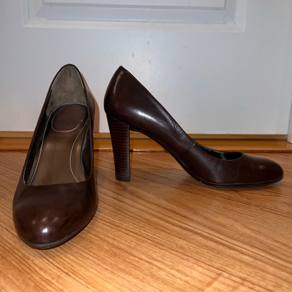 Calvin Kevin Olive Brown Leather Size 11